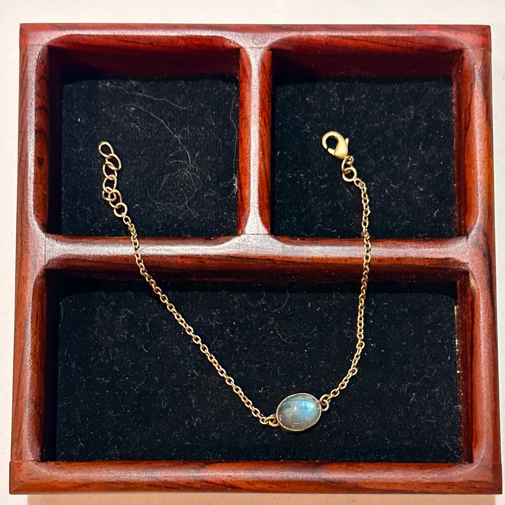Brass & Labradorite Bracelet